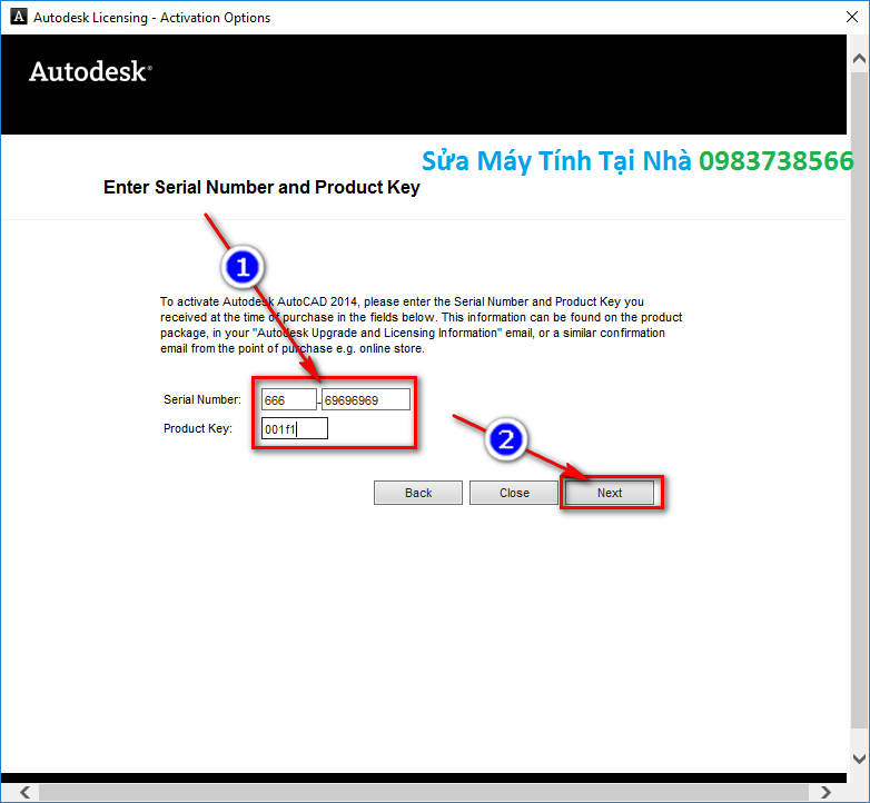 autocad 2013 serial number and product key